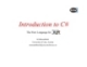 Introduction to C#The New Language for Microsoft.NET