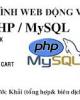 LẬP TRÌNH WEB ĐỘNG VỚI PHP / MySQL