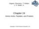 Lecture Organic chemistry: Chapter 24 - L. G. Wade, Jr.