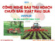 Bài giảng Công nghệ sau thu hoạch chuỗi sản xuất rau quả: Chương 1 - GS. TS Nguyễn Minh Thuỷ